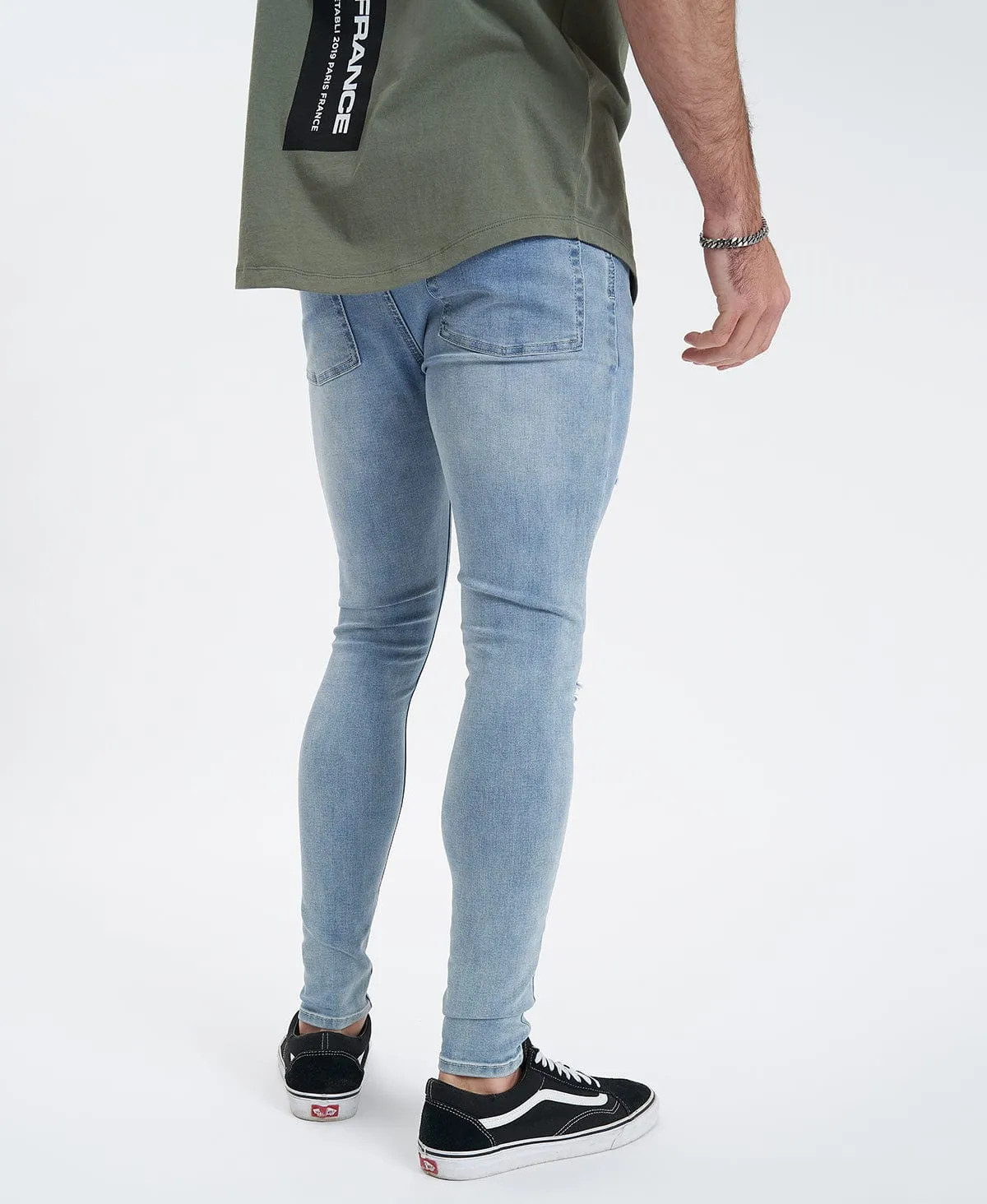 Saint Ultrastretch Jeans Destroyed Bastille Blue