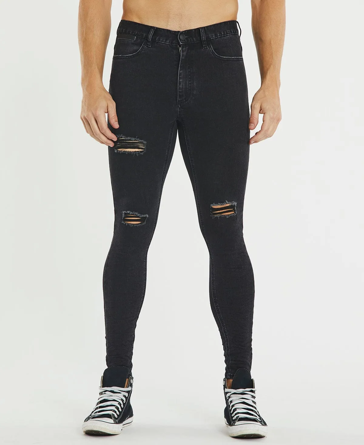Saint Ultrastretch Jeans Destroyed Vintage Black