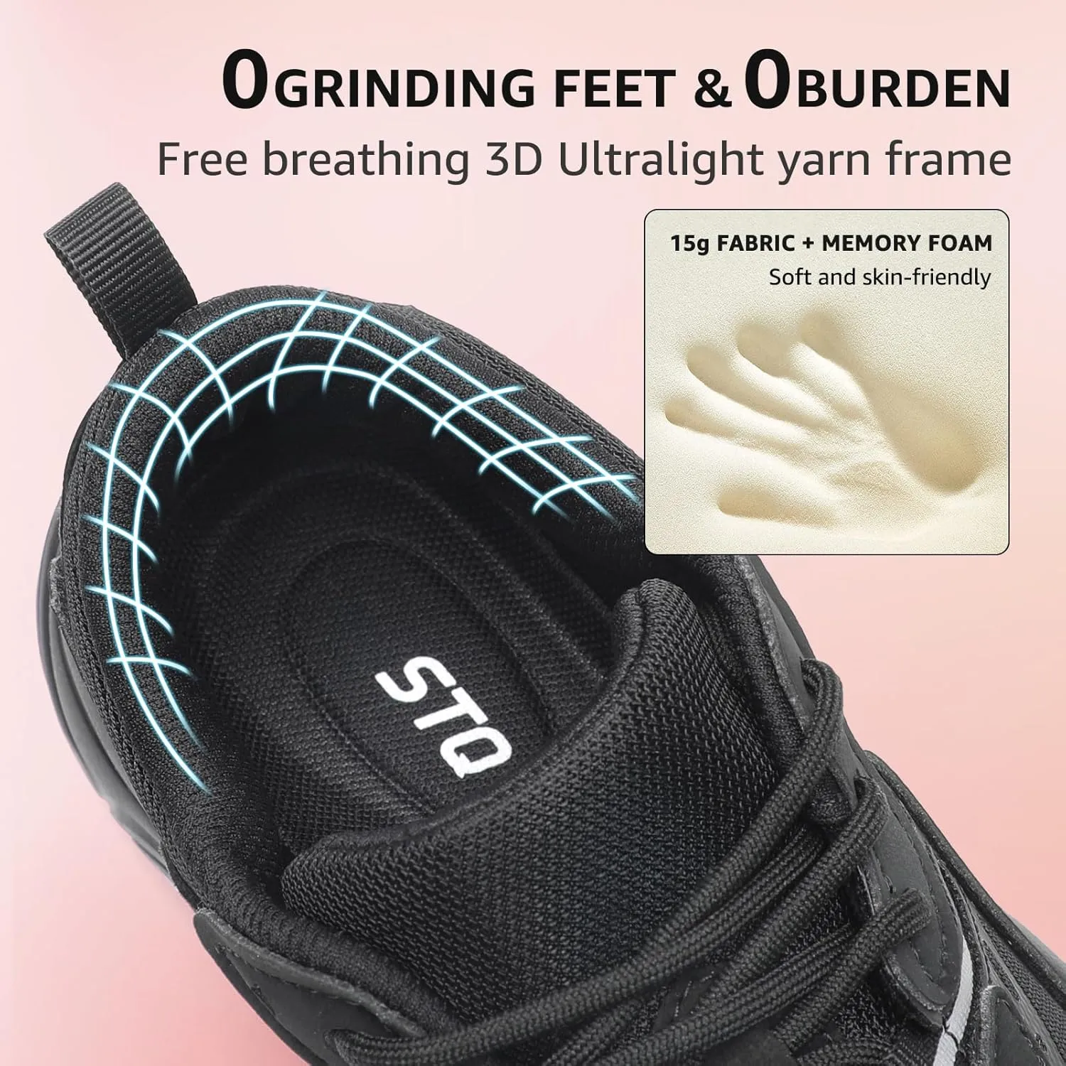 STQ Womens Chunky Sneakers Comfortable Walking Shoes with Arch Sopport