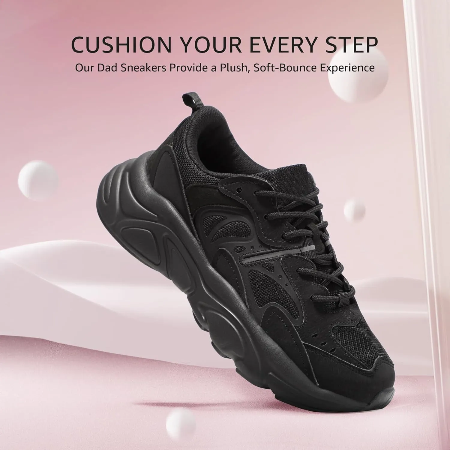 STQ Womens Chunky Sneakers Comfortable Walking Shoes with Arch Sopport