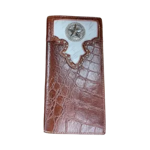 Top Notch Men's Alligator Print Concho Wallet