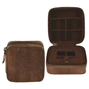 Trenditions Justin Women's Brown Tooled Jewelry Case