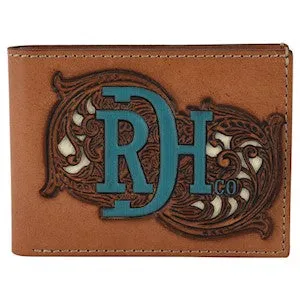 Trenditions Red Dirt Hat Men's Bi-fold Tooled Ivory Underlay Wallet