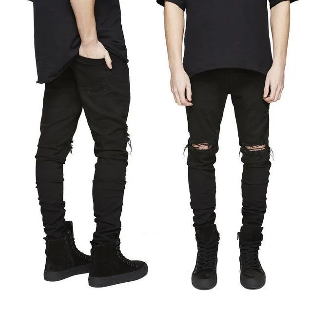 West Louis Ripped Skinny Biker Destroyed Jeans