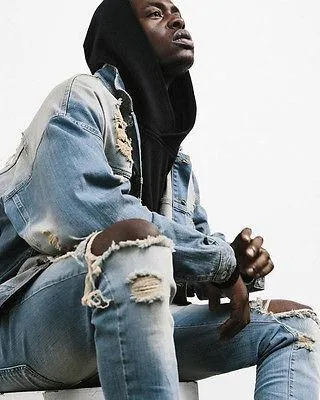 West Louis Ripped Skinny Biker Destroyed Jeans