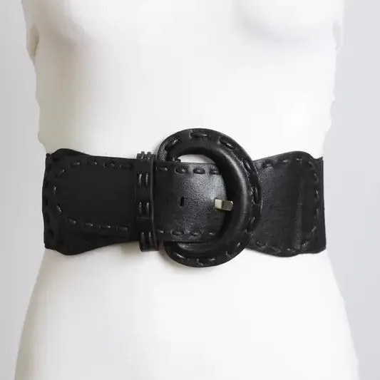 Wide Stitch Western Belt
