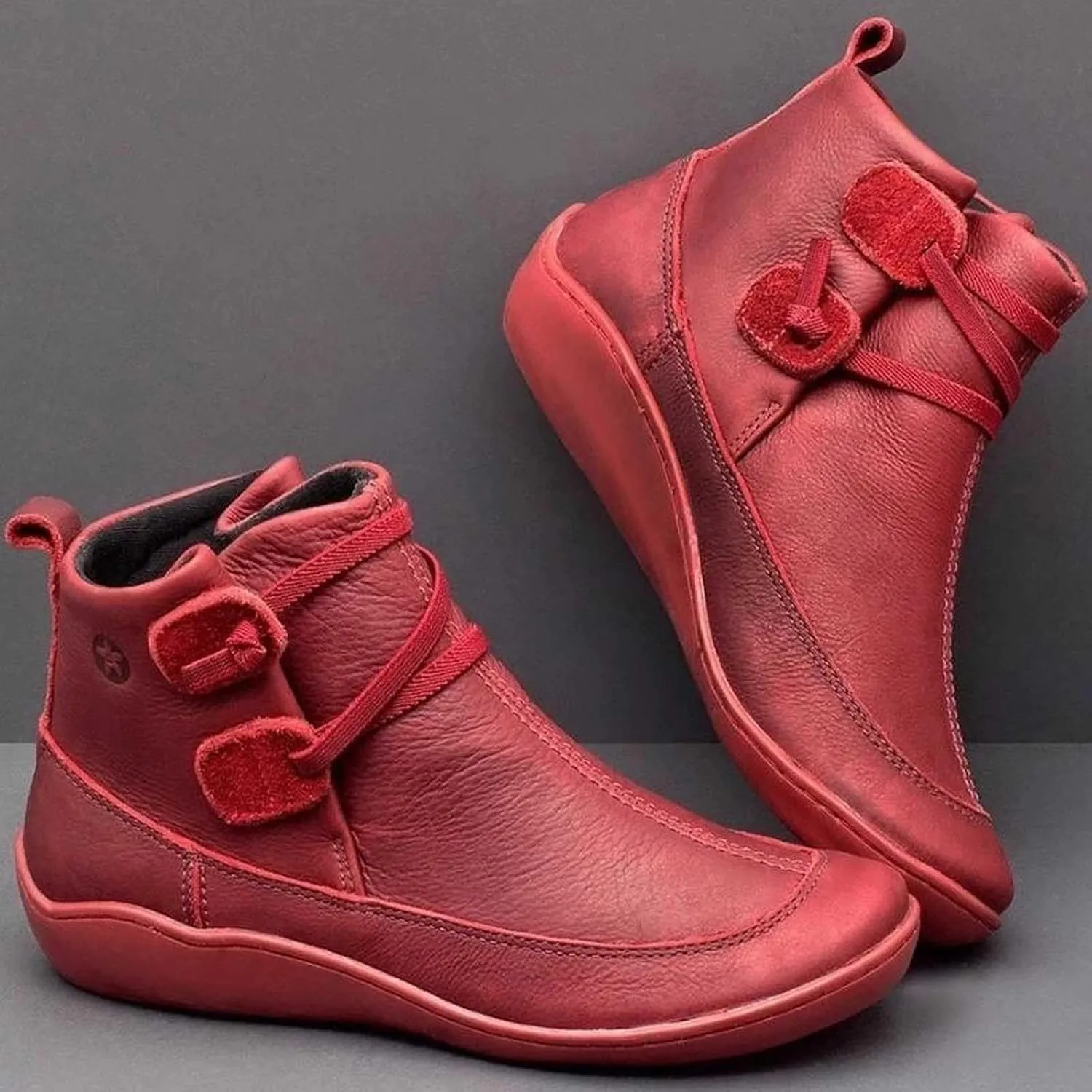 Womens Ankle Boots Leather Booties for Women 2024 Cowboy Booties for Women Boot Shoes for Women Flat Heel Closed Toe Closed Pointed Toe Low Block Heel Zip Up